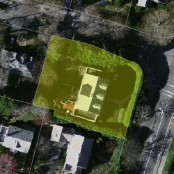 727 Centre St, Newton MA  02458-2531 aerial view