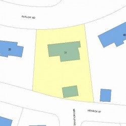 31 Farlow Rd, Newton MA 02458-2407 plot plan