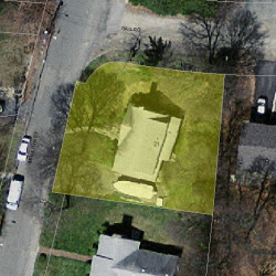 21 Moulton St, Newton MA  02462-1406 aerial view