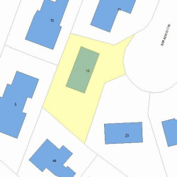 19 Brandeis Cir, Newton MA  02459-2717 plot plan