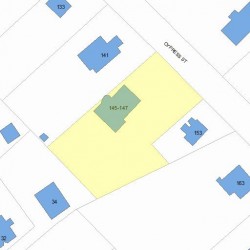 145 Cypress St, Newton MA  02459-2225 plot plan