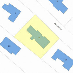 19 Spaulding Ln, Newton MA  02459-3407 plot plan