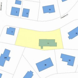 11 Cannon St, Newton MA  02461-2115 plot plan
