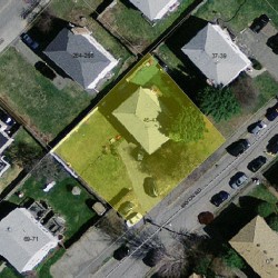 45 Bryon Rd, Boston MA 02467-3301 aerial view