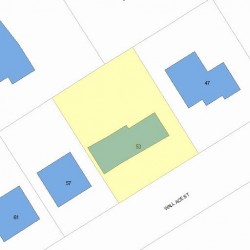 53 Wallace St, Newton MA 02461-1921 plot plan
