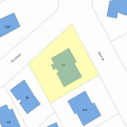 3 Troy Ln, Newton MA 02468-1016 plot plan