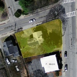 8 Webster St, Newton MA  02465-1838 aerial view