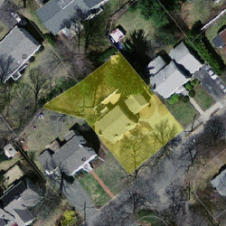 46 Crehore Dr, Newton MA  02462-1120 aerial view