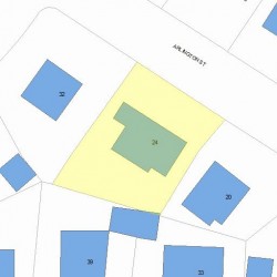 24 Arlington St, Newton MA 02458-2423 plot plan