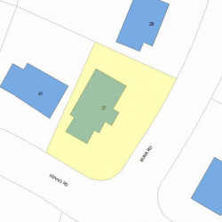 37 Burr Rd, Newton MA  02459-1403 plot plan