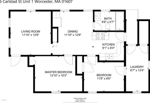 6 Carlstad St, Worcester MA  01607-1508 exterior