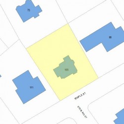 105 Temple St, Newton MA 02465-2306 plot plan