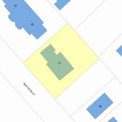 30 Hawthorn St, Newton MA 02458-1215 plot plan