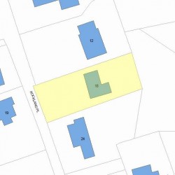 18 Rockland Pl, Newton MA 02464-1215 plot plan