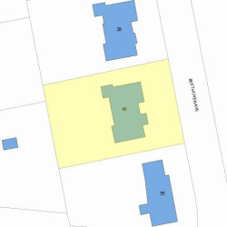 45 Beethoven Ave, Newton MA  02468-1732 plot plan