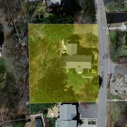 49 Rockland Pl, Newton MA  02464-1214 aerial view