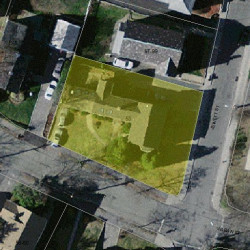 53 Waban St, Newton MA  02458-1456 aerial view