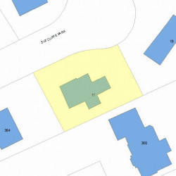 11 Sutcliffe Park, Newton MA  02461-2031 plot plan