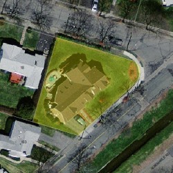 95 Albemarle Rd, Newton MA  02460-1136 aerial view