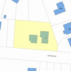 11 Jaconnet St, Newton MA  02461-1927 plot plan