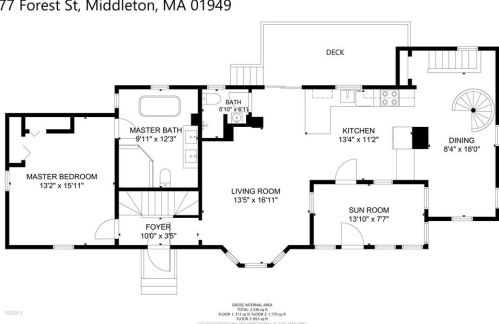 77 Forest St, Middleton MA  01949-2014 exterior