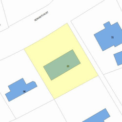 86 Nonantum St, Newton MA  02458-2444 plot plan