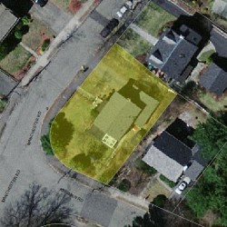 32 Manchester Rd, Newton MA  02461-1121 aerial view