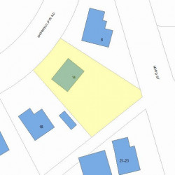 14 Shornecliffe Rd, Newton MA  02458-2438 plot plan