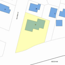 32 Williams St, Newton MA 02464-1349 plot plan