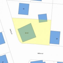 20 Faxon St, Newton MA  02458-1013 plot plan