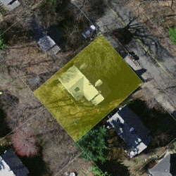 221 Cypress St, Newton MA  02459-2226 aerial view