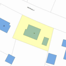 14 Kenmore St, Newton MA  02459-2106 plot plan