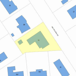 18 Van Roosen Rd, Newton MA  02459-3541 plot plan