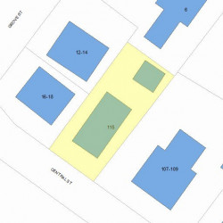 115 Central St, Newton MA  02466-2403 plot plan