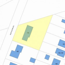 178 Beethoven Ave, Newton MA  02468-1728 plot plan