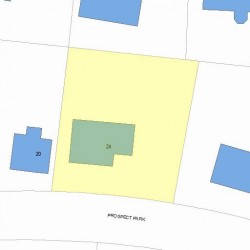 24 Prospect Park, Newton MA  02460-2309 plot plan