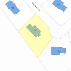 175 Countryside Rd, Newton MA  02459-2918 plot plan