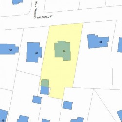 44 Marshall St, Newton MA 02459-1656 plot plan