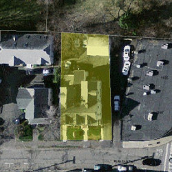 17 Pleasant St, Newton MA  02459-1812 aerial view