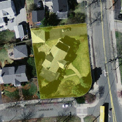 1095 Commonwealth Ave, Newton MA  02459-1446 aerial view