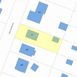 192 Beethoven Ave, Newton MA  02468-1728 plot plan