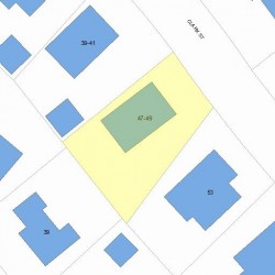 49 Clark St, Newton MA  02459-2425 plot plan
