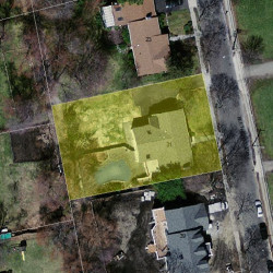 31 Beethoven Ave, Newton MA  02468-1732 aerial view