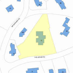 30 The Ledges Rd, Newton MA 02459-2038 plot plan