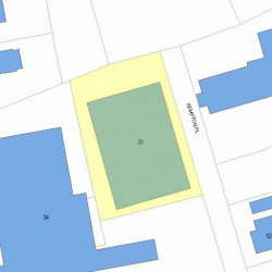 25 Kempton Pl, Newton MA 02465-2106 plot plan