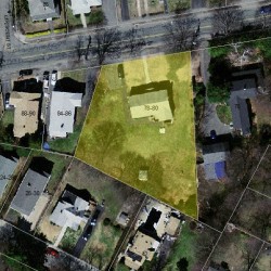 78 Auburn St, Newton MA  02466-2502 aerial view