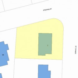 7 Sunhill Ln, Newton MA  02459-2443 plot plan
