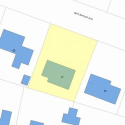 67 Maplewood Ave, Newton MA  02459-2527 plot plan