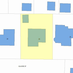 25 Elmore St, Newton MA 02459-1118 plot plan