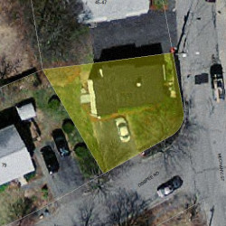 53 Mechanic St, Newton MA  02464-1434 aerial view